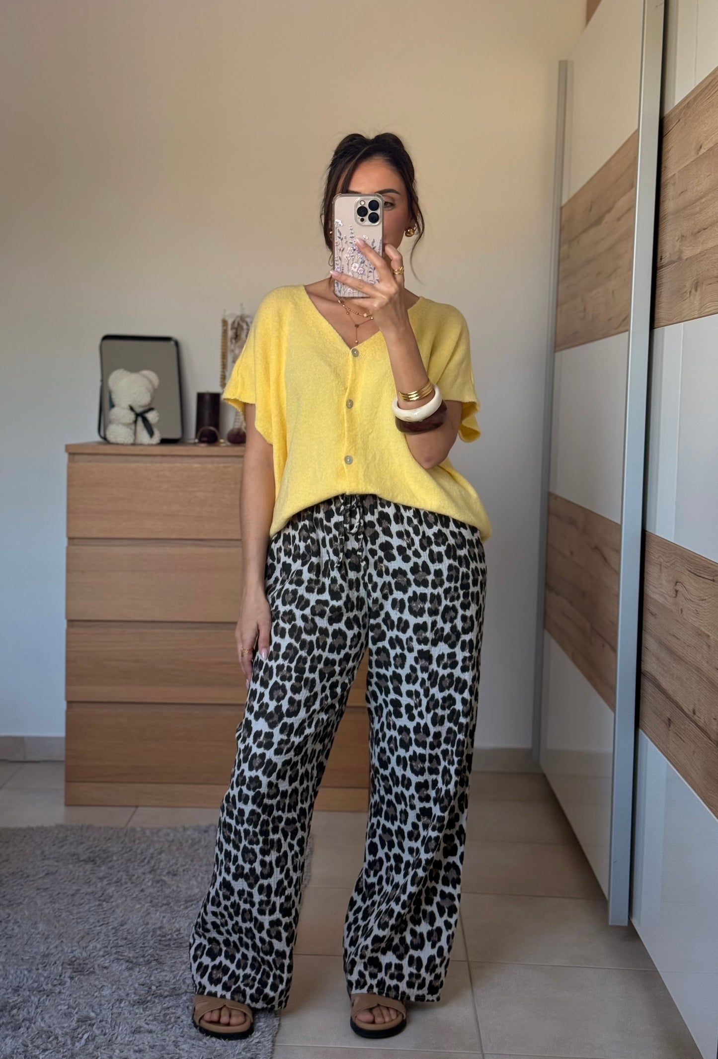 ADELINA Pantalon en gaze de Coton