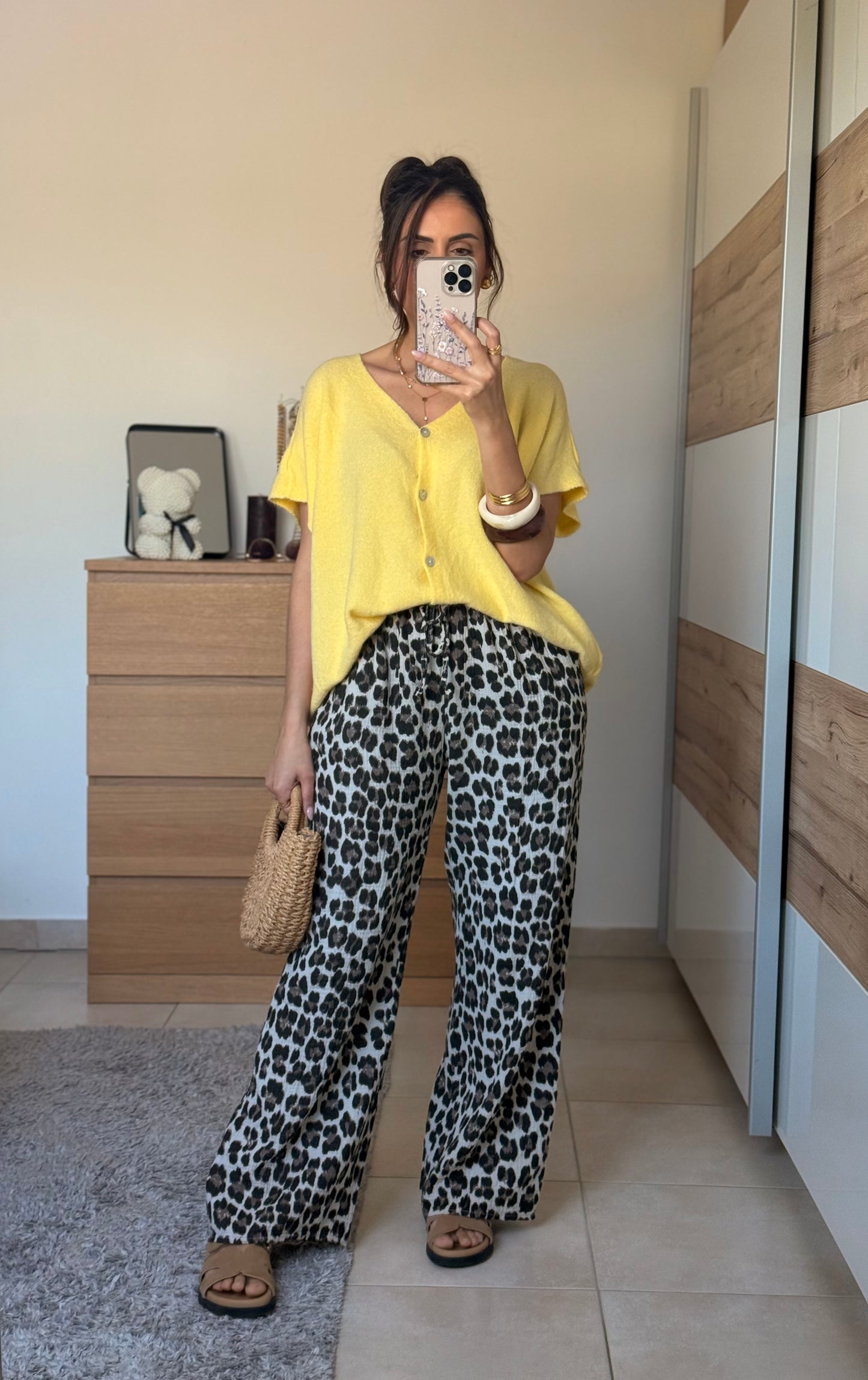 ADELINA Pantalon en gaze de Coton