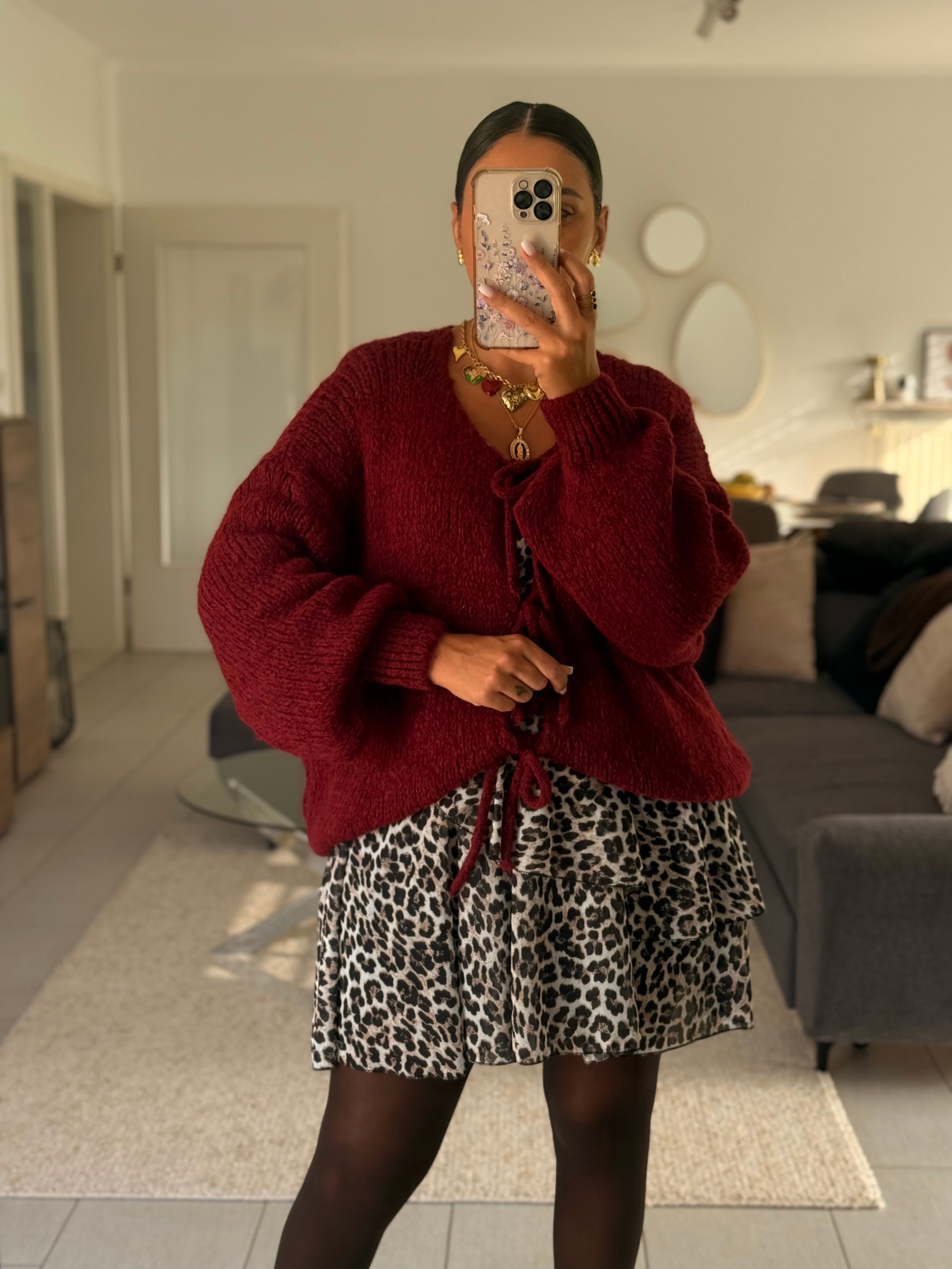 YAËL-gilet bordeaux