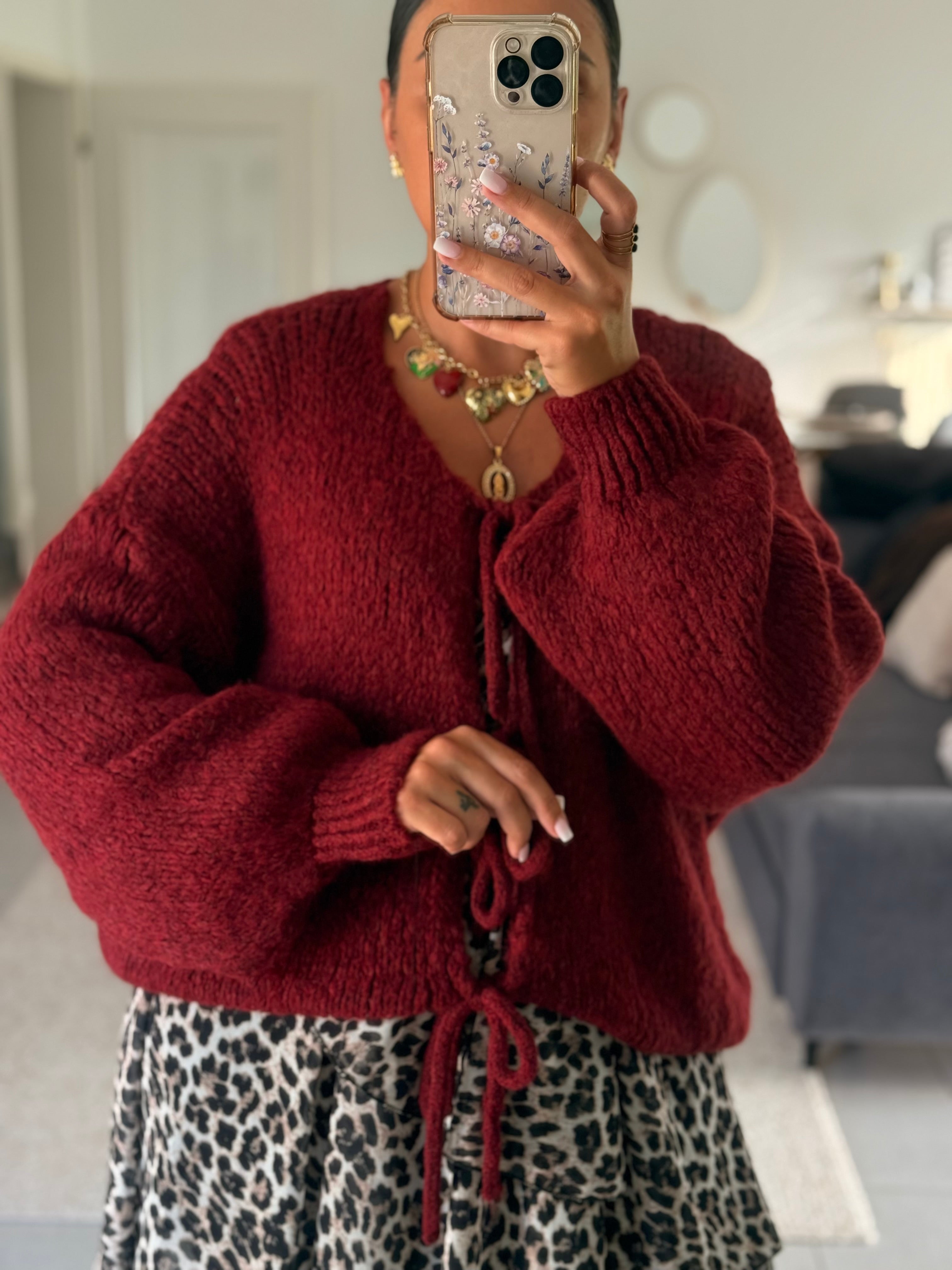 YAËL-gilet bordeaux