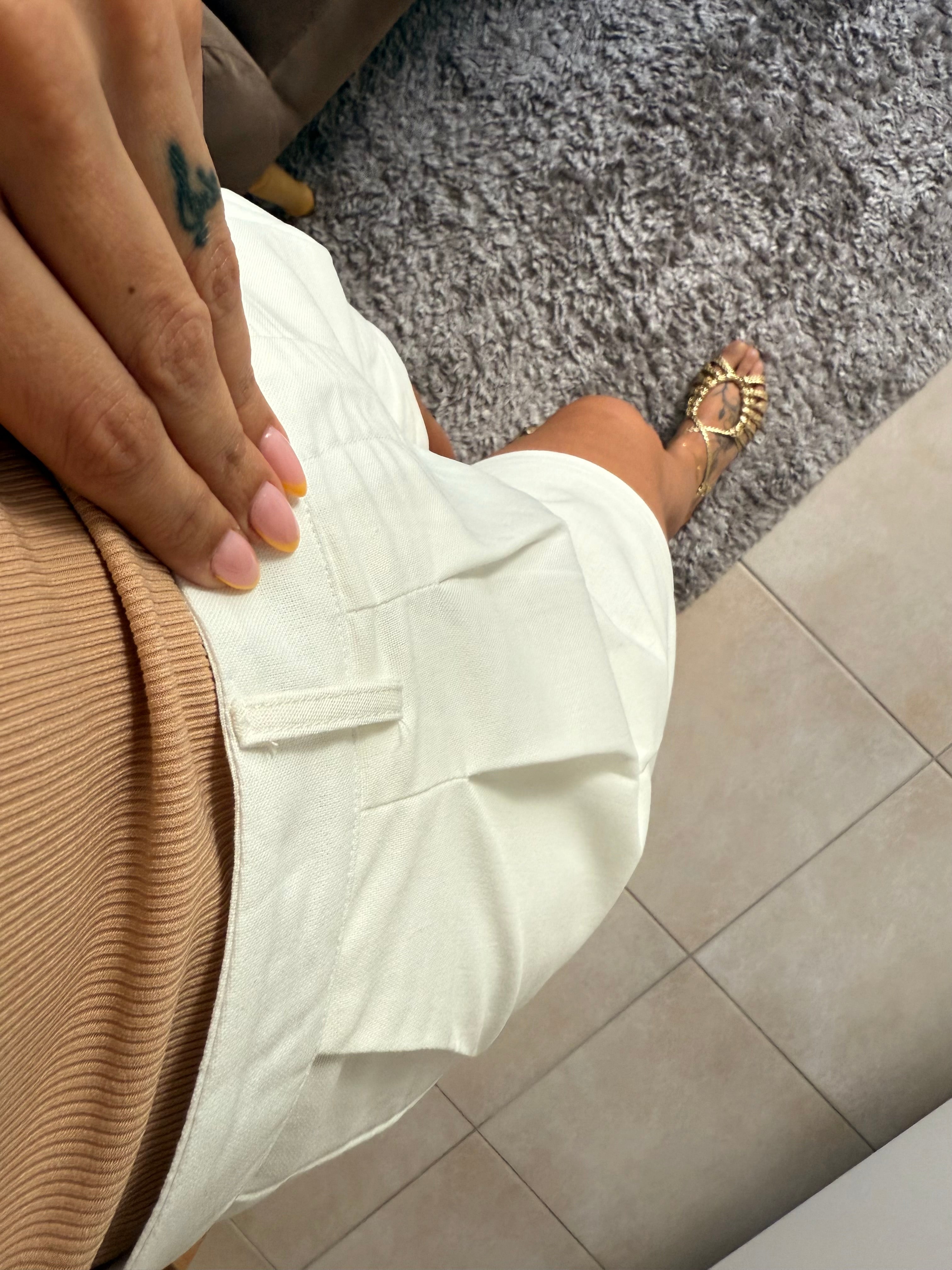 OLIVIA-Short a pince en lin