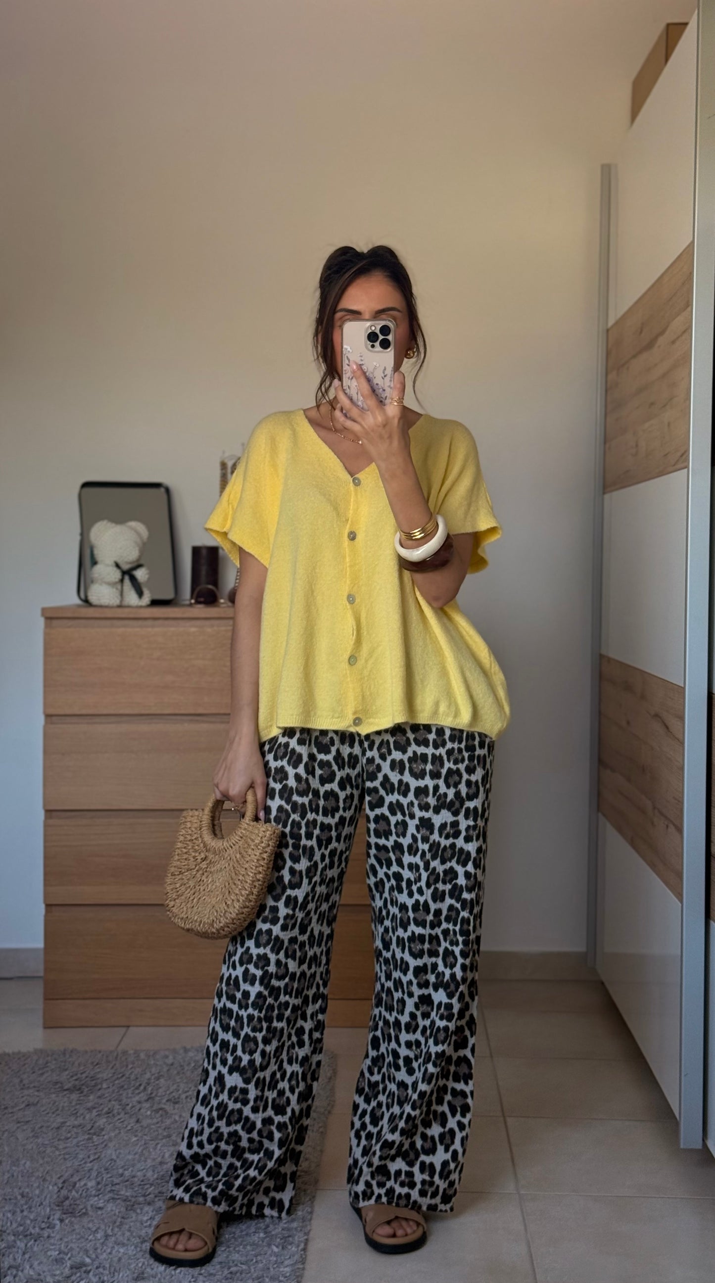 MOIRA Gilet très doux jaune claire