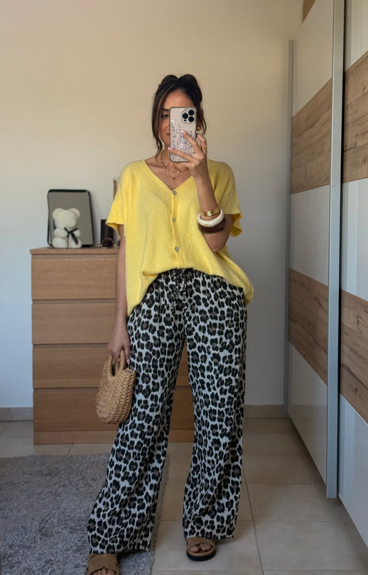 ADELINA Pantalon en gaze de Coton