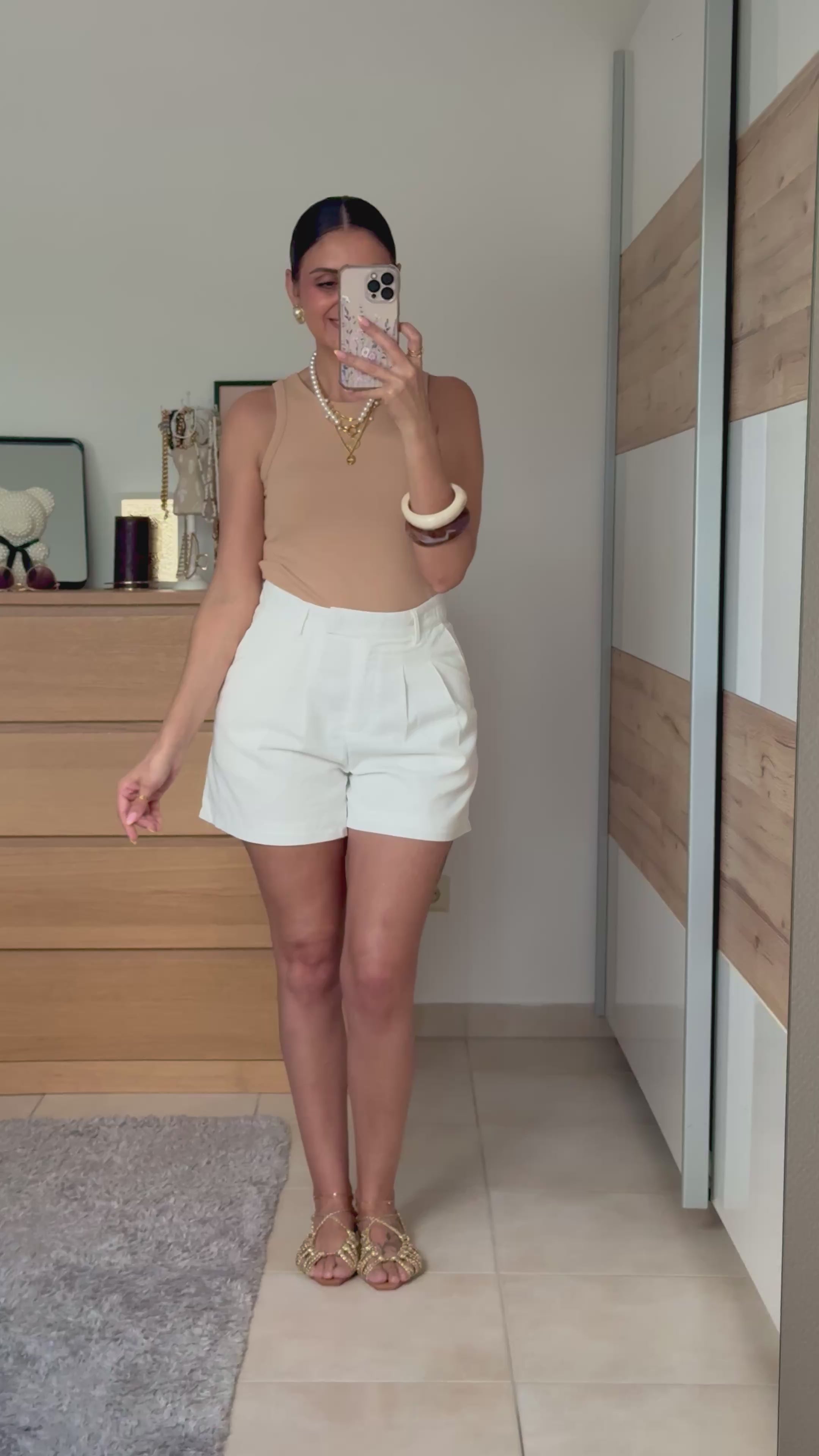 OLIVIA-Short a pince en lin